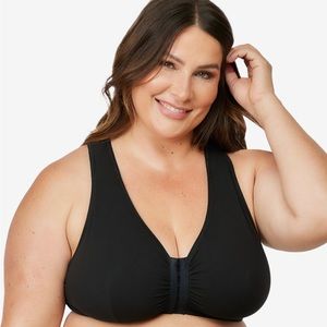 40C/D/DD Bra. The Indy - Cotton Front-Closure Lace Racerback Bra